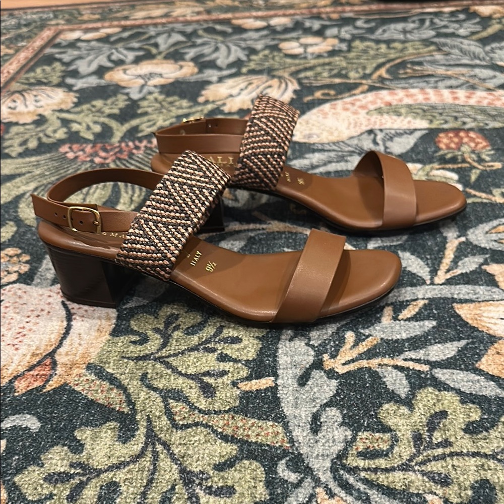 Italian Brown Strappy Sandals size 9.5/9